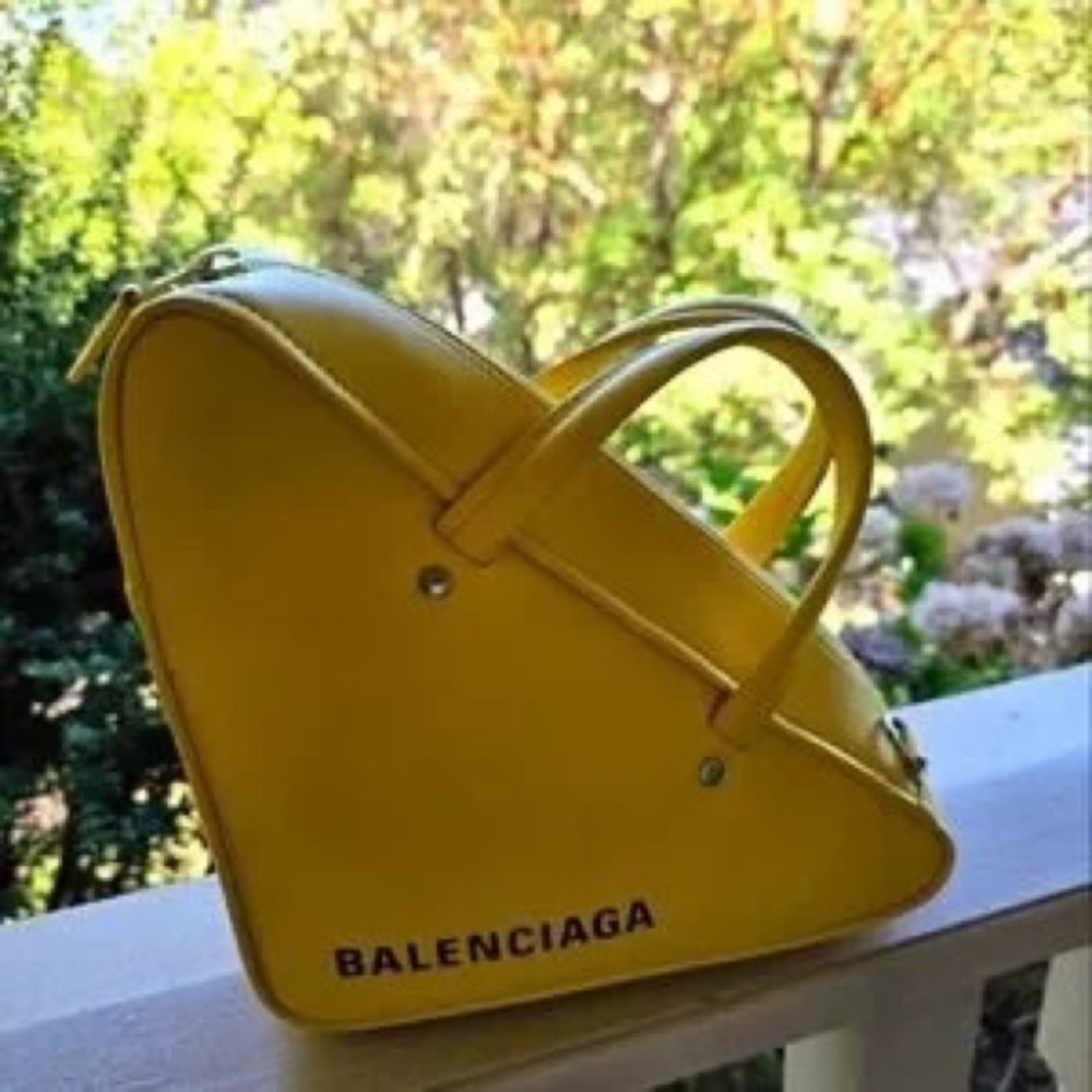 Balenciaga Vibrant Yellow Geometric Bag